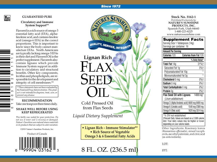 Nature's Sunshine Flax Seed Oil Liquid (8 fl. oz.) - Nature's Best Health Store