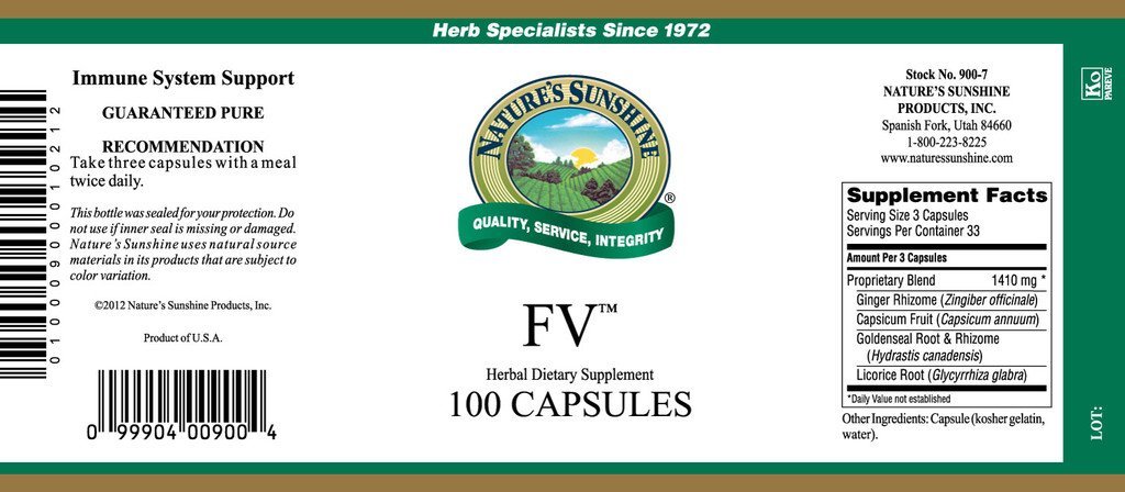 Nature's Sunshine FV (100 caps) - Nature's Best Health Store