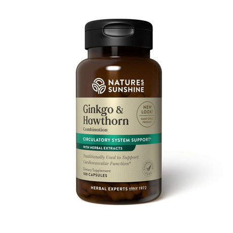 Nature's Sunshine Ginkgo & Hawthorn Combination (100 caps) - Nature's Best Health Store