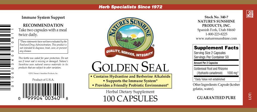 Nature's Sunshine Golden Seal (100 caps) - Nature's Best Health Store