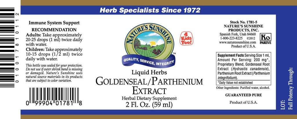 Nature's Sunshine Golden Seal/Parthenium Extract (2 fl. oz.) - Nature's Best Health Store