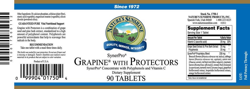 Nature's Sunshine Grapine® w/Protectors, SynerPro® (90 tabs) - Nature's Best Health Store