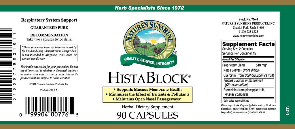 Nature's Sunshine HistaBlock® (90 caps) - Nature's Best Health Store