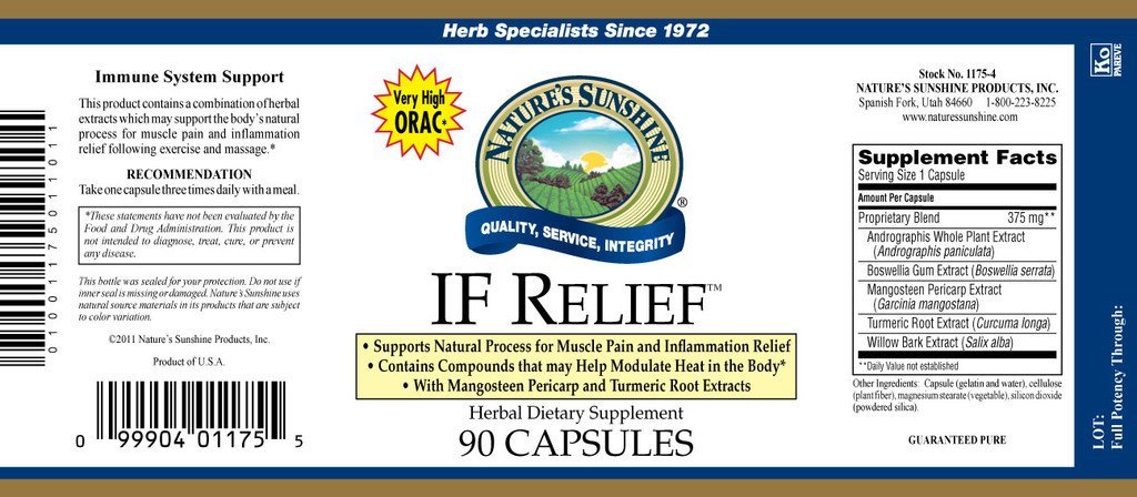 Nature's Sunshine IF Relief (90 caps) - Nature's Best Health Store