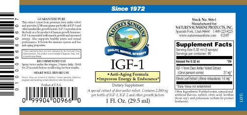 Nature's Sunshine IGF-1 (1 fl. oz. spray) - Nature's Best Health Store