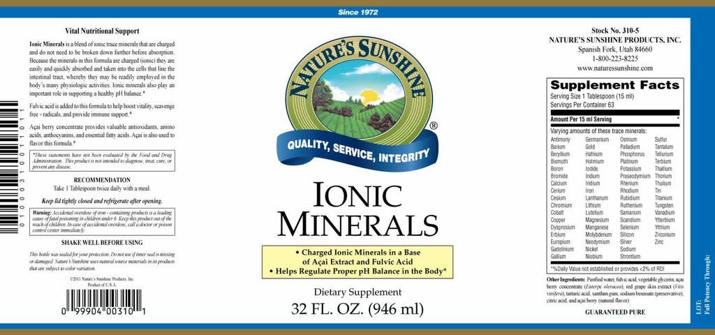 Nature's Sunshine Ionic Minerals w/Acai (32 fl oz) - Nature's Best Health Store