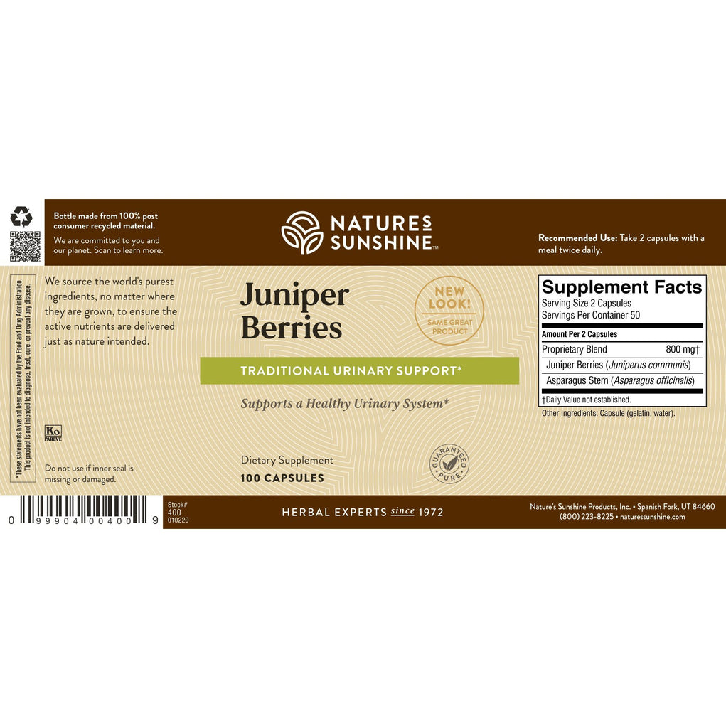 Nature's Sunshine Juniper Berries (100 caps) - Nature's Best Health Store