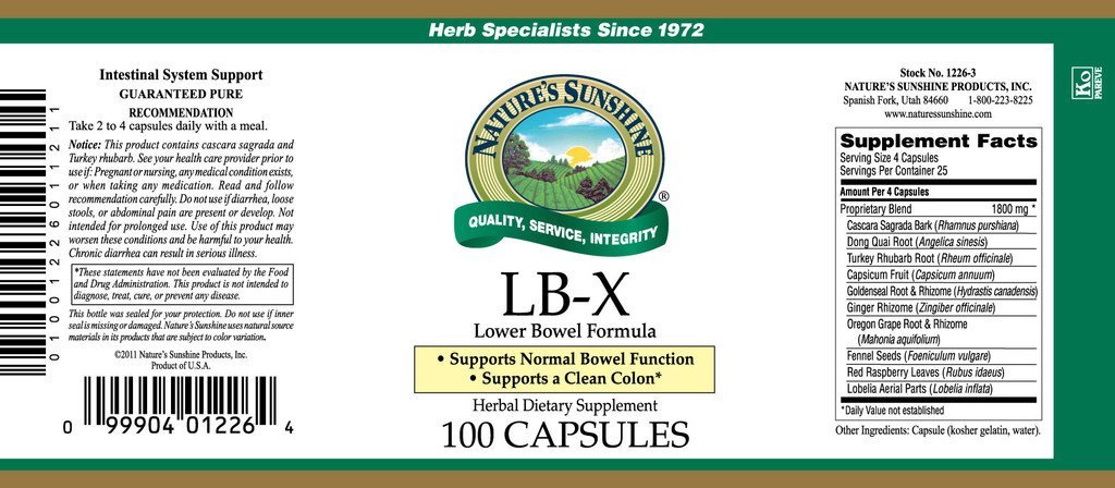 Nature's Sunshine LB-X (100 caps) - Nature's Best Health Store