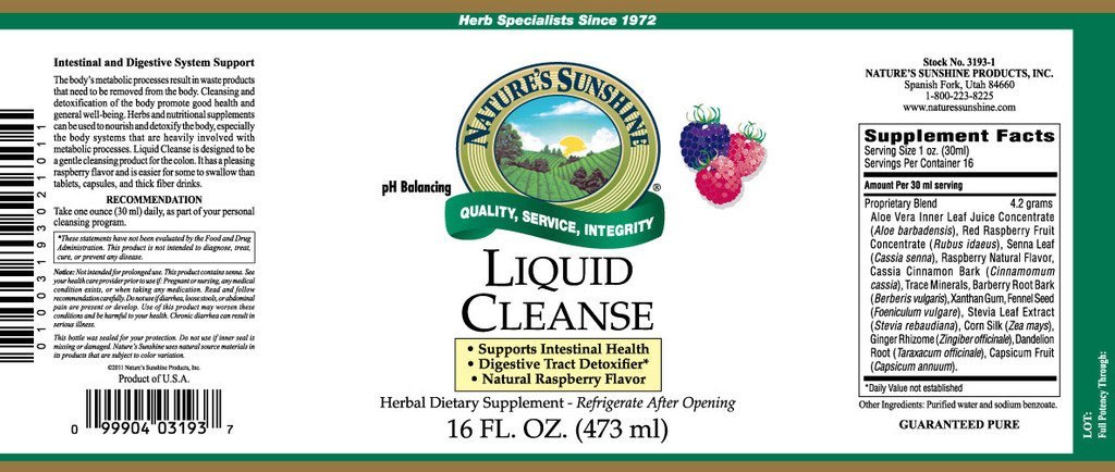 Nature's Sunshine Liquid Cleanse (16 fl. oz.) - Nature's Best Health Store