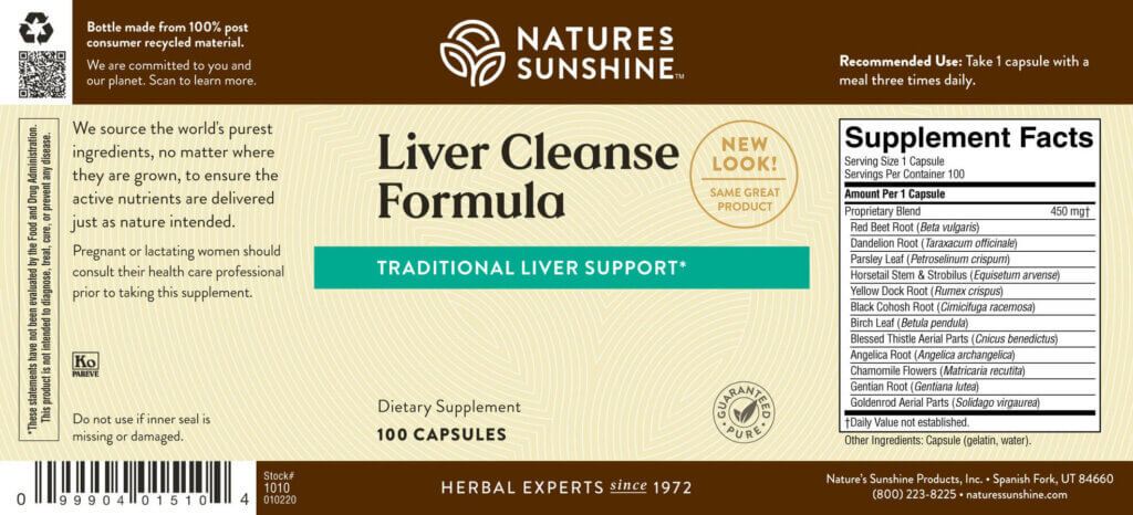 Nature's Sunshine Liver Cleanse Formula (100 caps) - Nature's Best Health Store