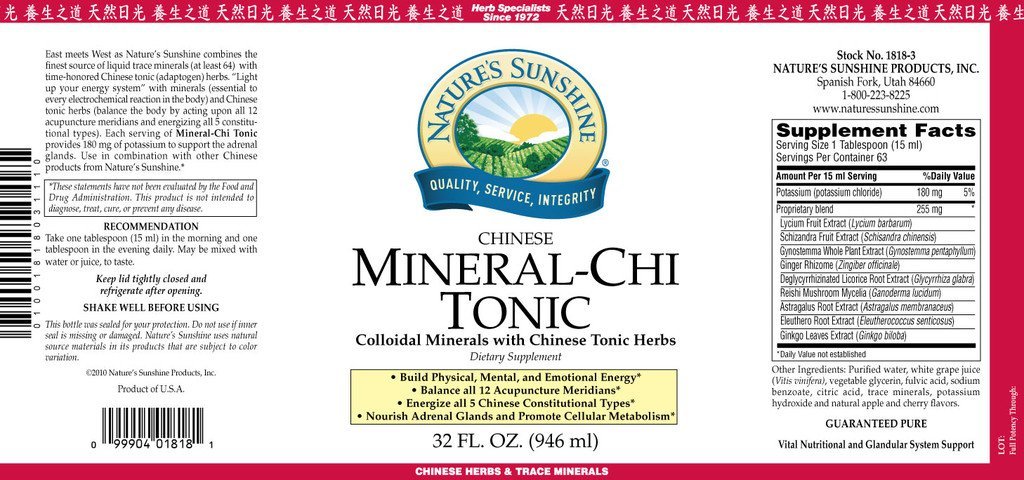 Nature's Sunshine Mineral-Chi Tonic, Chinese (32 fl. oz.) - Nature's Best Health Store