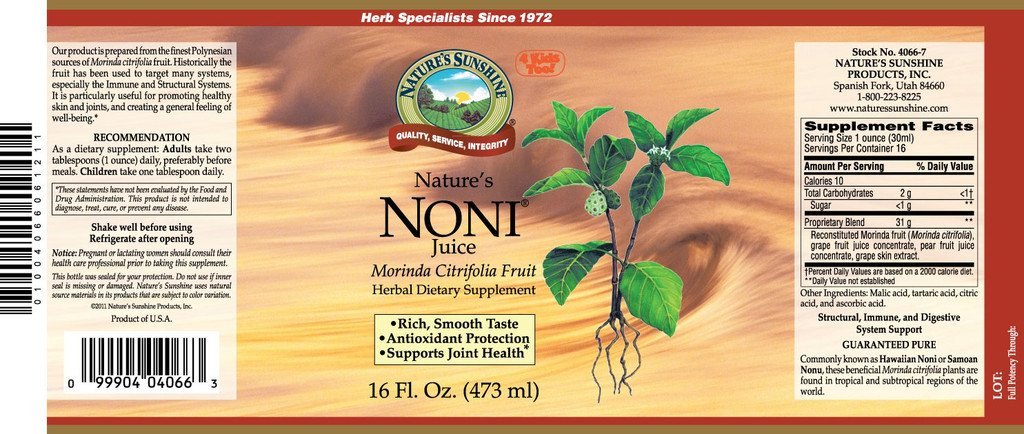 Nature's Sunshine Nature's Noni (16 fl. oz.) - Nature's Best Health Store