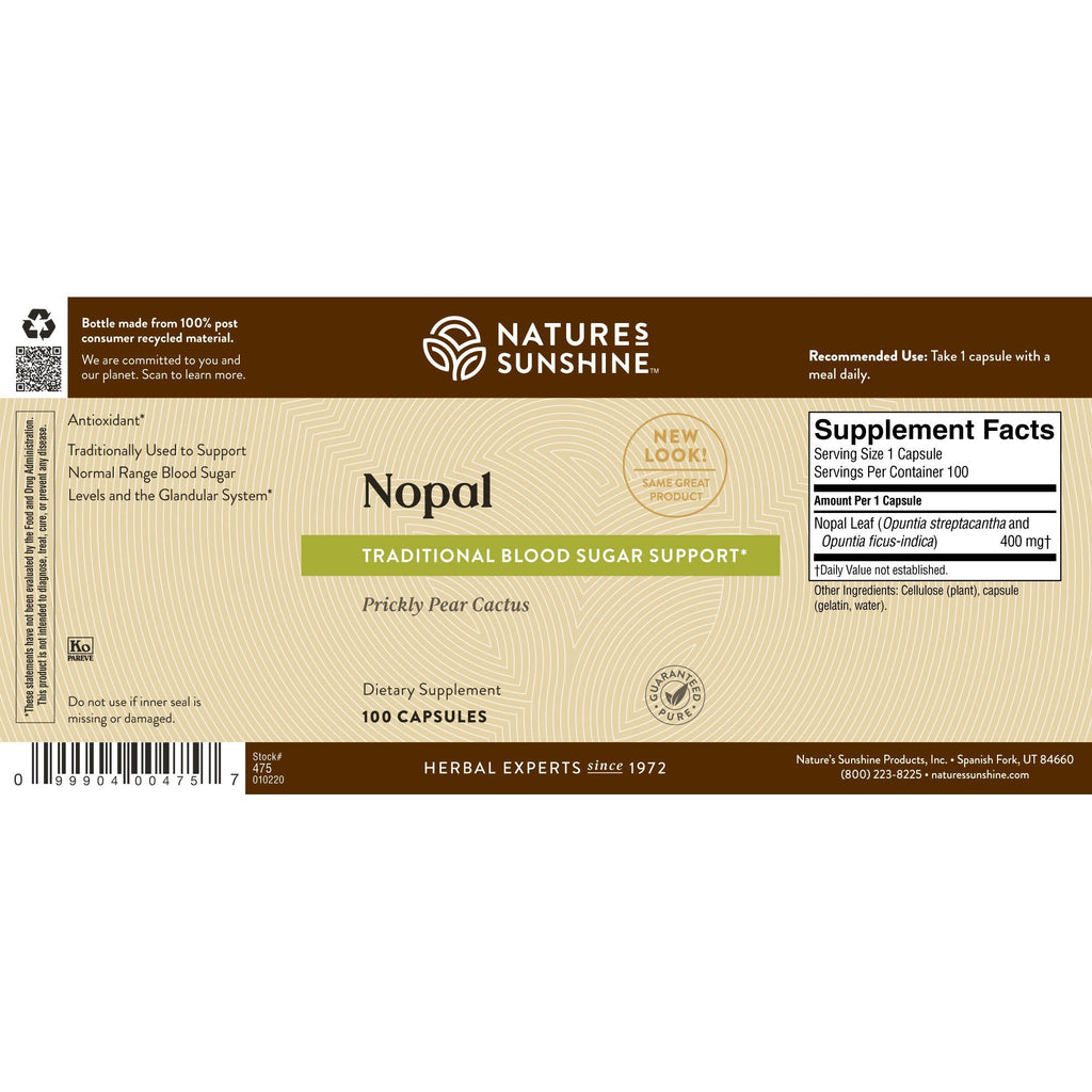 Nature's Sunshine Nopal (100 caps) - Nature's Best Health Store