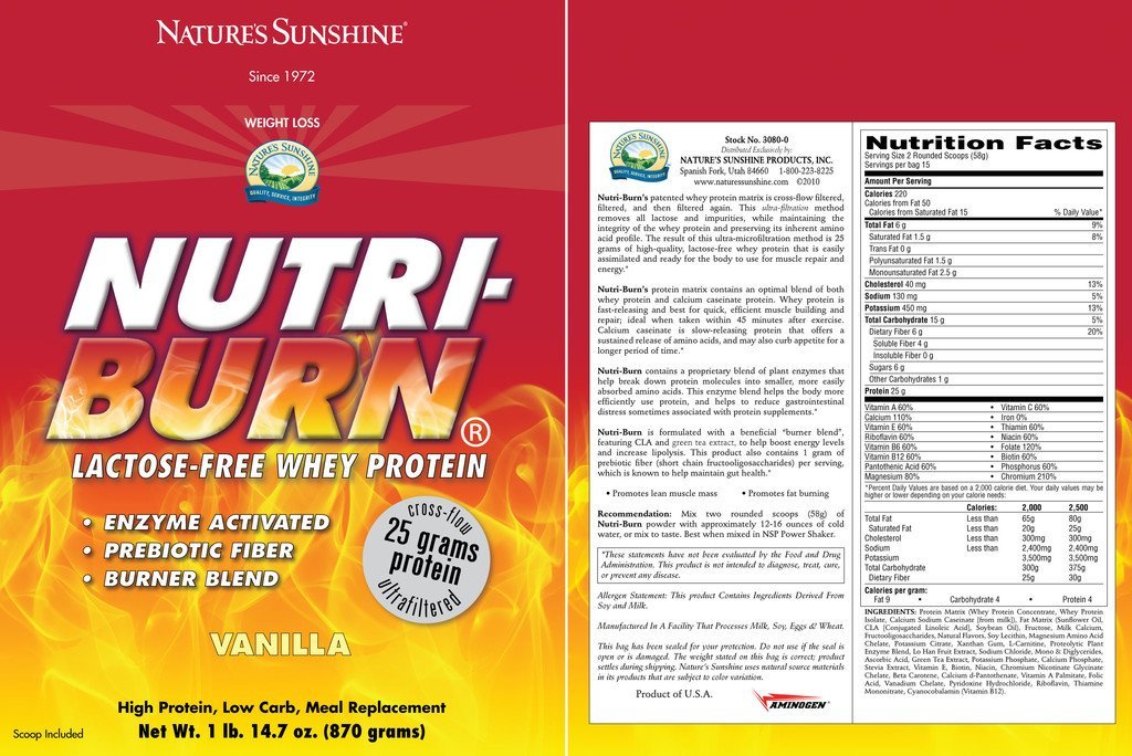 Nature's Sunshine Nutri-Burn® Vanilla (870 g) - Nature's Best Health Store
