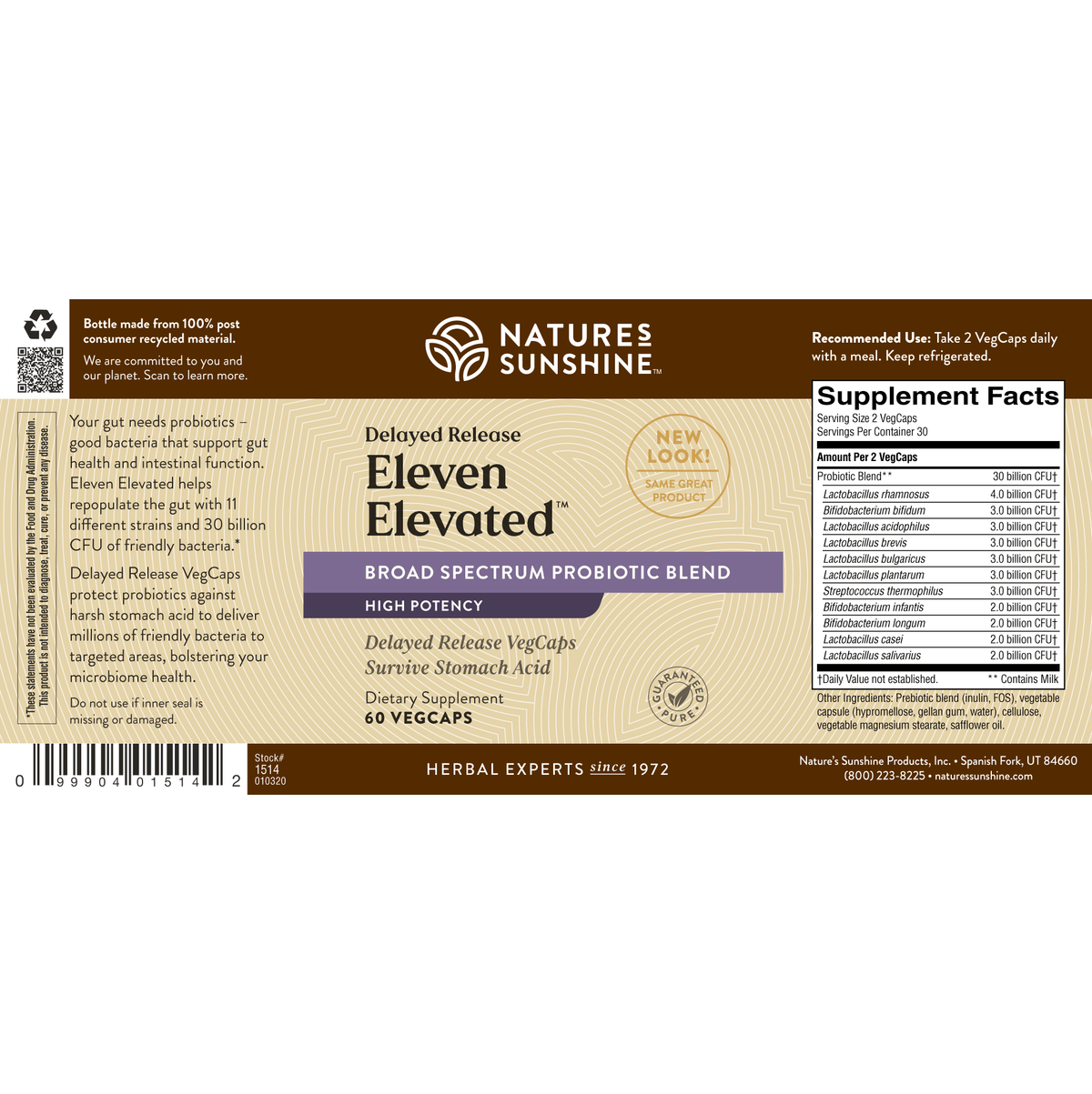 Nature's Sunshine NutriBiome Eleven Elevated - 60 Capsules - Nature's Best Health Store