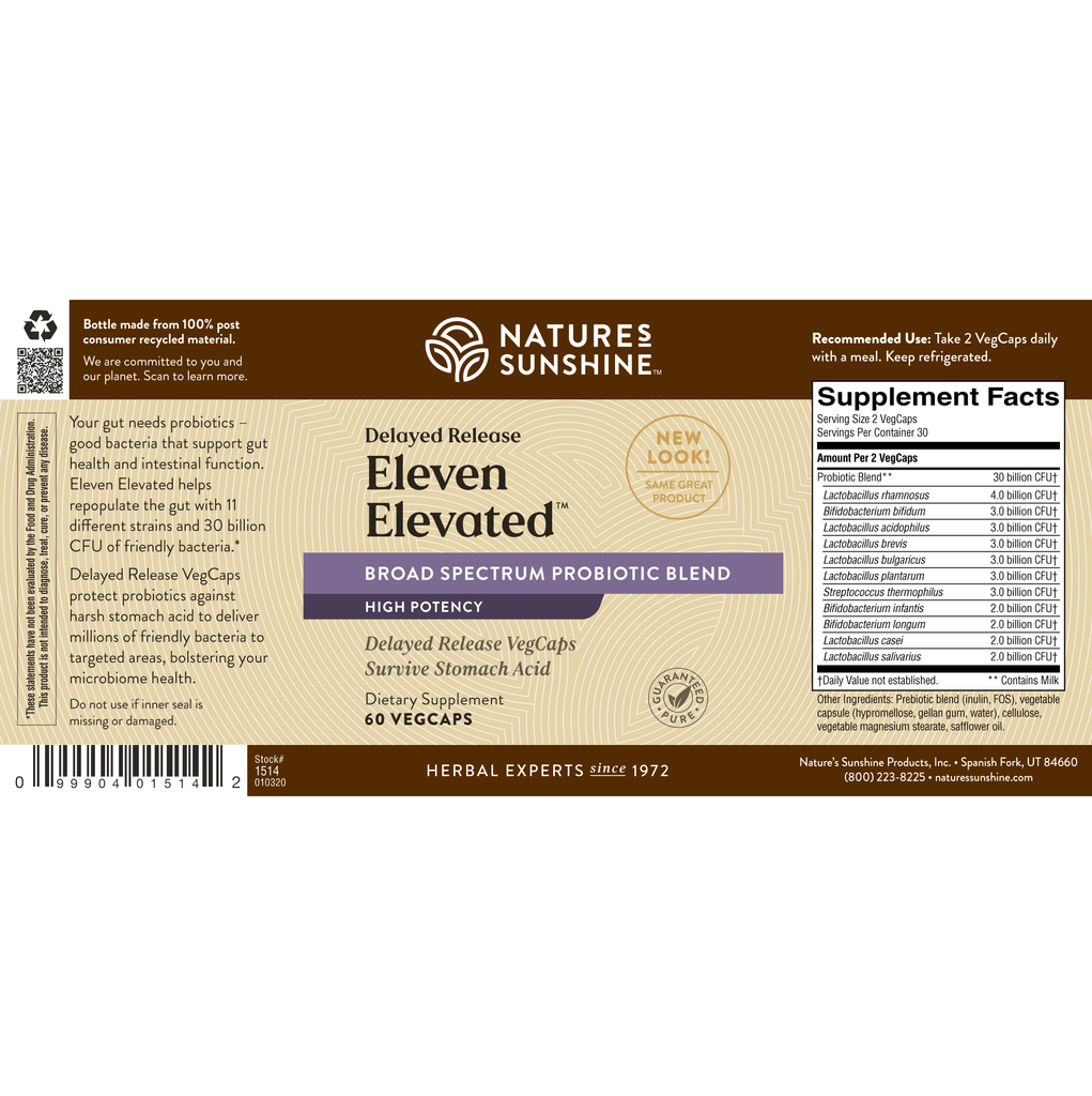Nature's Sunshine NutriBiome Eleven Elevated - 60 Capsules - Nature's Best Health Store