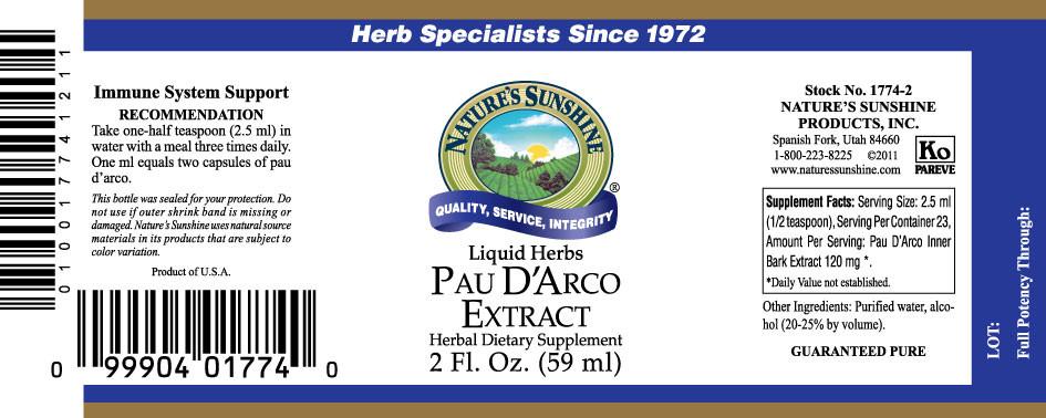 Nature's Sunshine Pau d' Arco Extract (2 fl. oz.) - Nature's Best Health Store