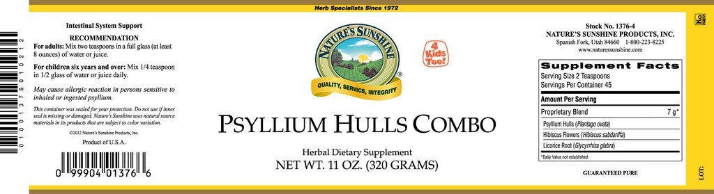 Nature's Sunshine Psyllium Hulls Combination (11 oz) - Nature's Best Health Store