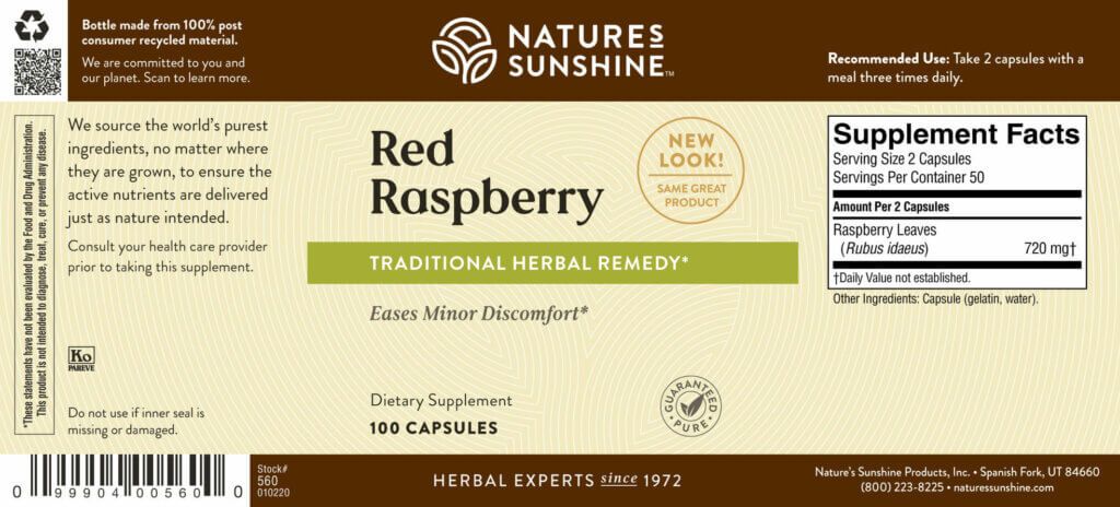 Nature's Sunshine Red Raspberry (100 caps) - Nature's Best Health Store