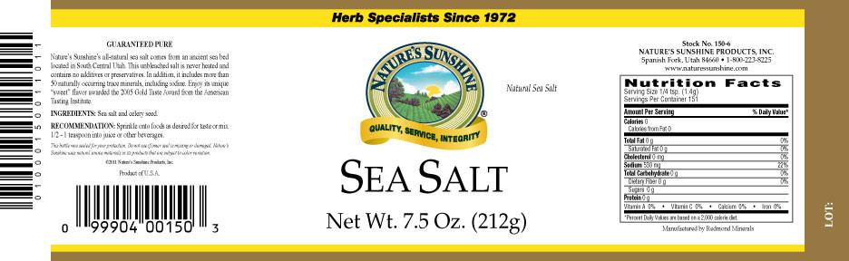 Nature's Sunshine Sea Salt (Two-7.5 oz. shakers) - Nature's Best Health Store