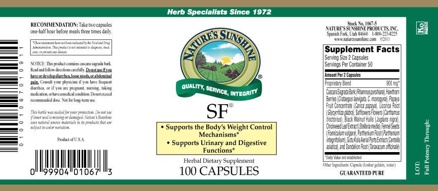 Nature's Sunshine SF® (100 caps) - Nature's Best Health Store