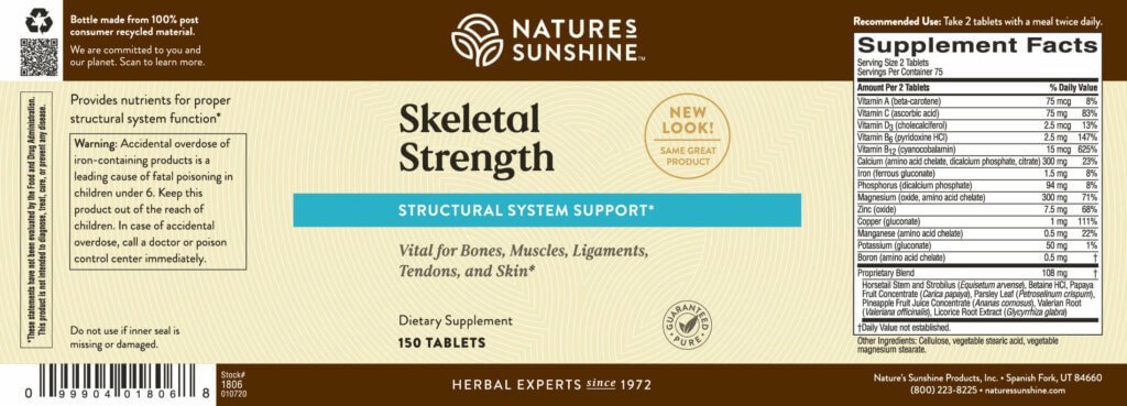Nature's Sunshine Skeletal Strength® (150 tabs) - Nature's Best Health Store