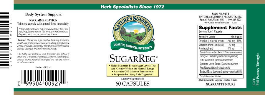Nature's Sunshine SugarReg® (60 caps) - Nature's Best Health Store