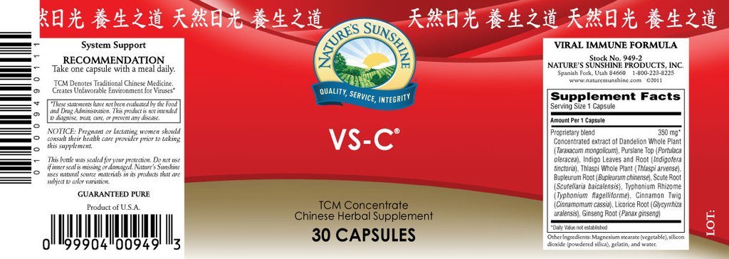Nature's Sunshine VS-C® TCM Conc. (30 caps) - Nature's Best Health Store