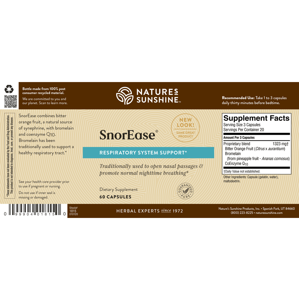 SnorEase® (60 caps) - Nature's Best Health Store