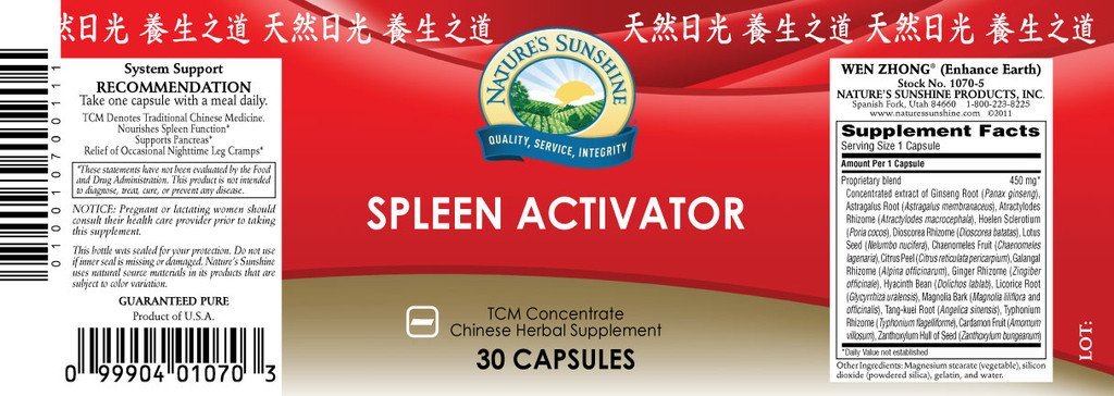 Spleen Activator TCM Conc. (30 caps) - Nature's Best Health Store