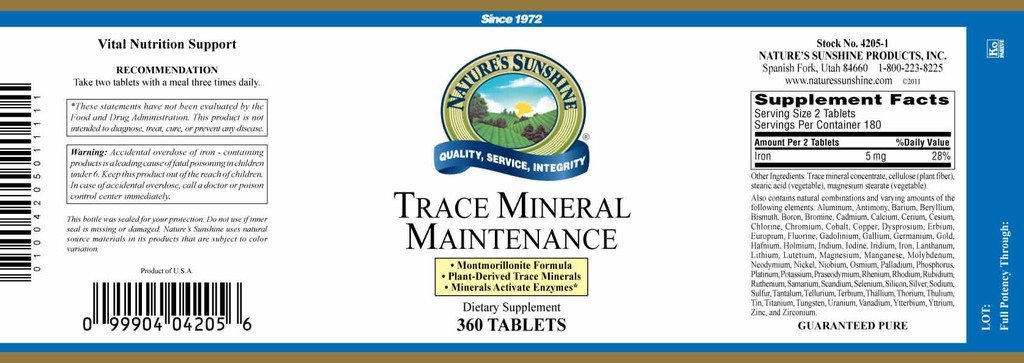 Trace Mineral Maintenance (360 tabs) NEW SIZE! - Nature's Best Health Store